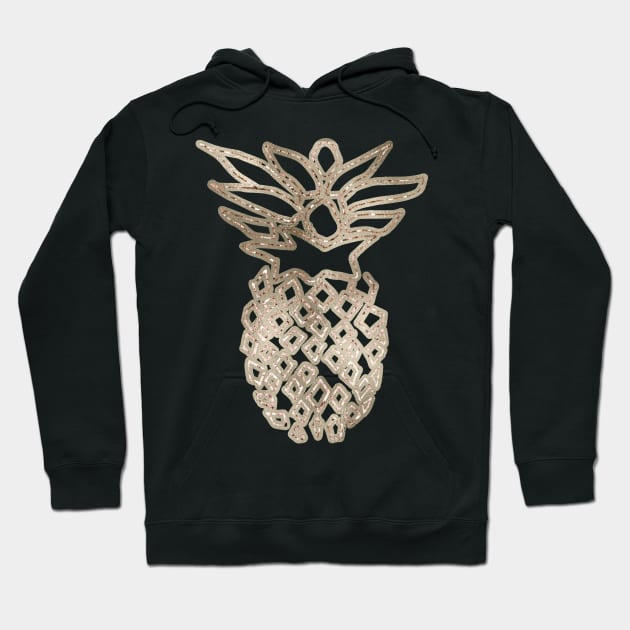 Golden pineapple Hoodie by peggieprints